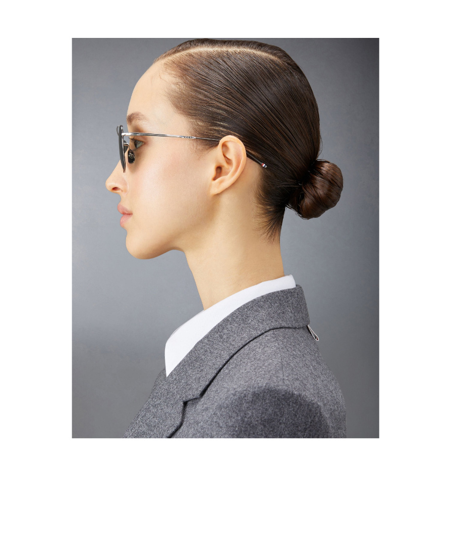 Thom Browne Raised-bridge Square-frame Sunglasses In Brown
