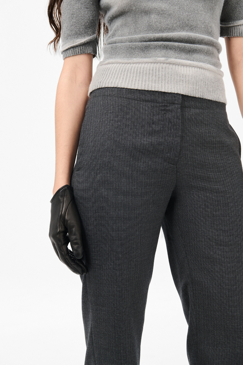 Our Legacy Smoke Grey Micro Herringbone In Black