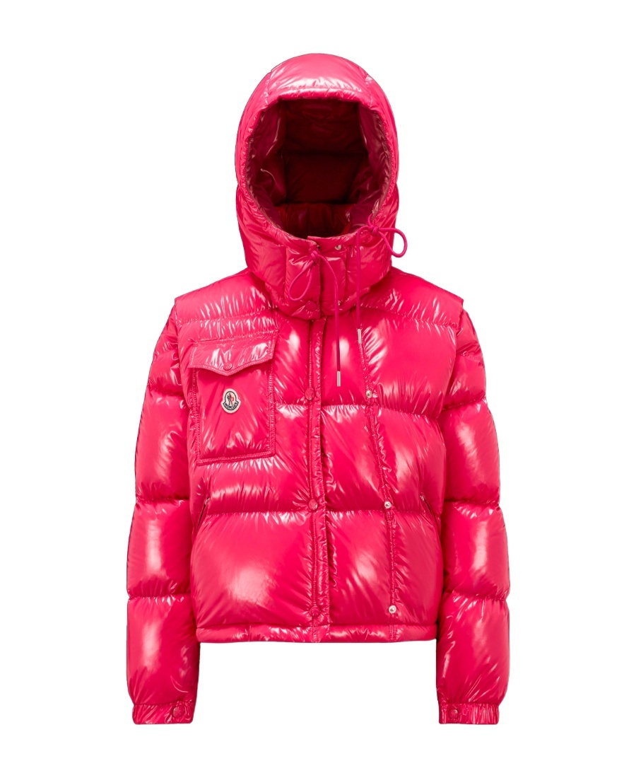 Moncler Karakorum Short Down Jacket Women In Red