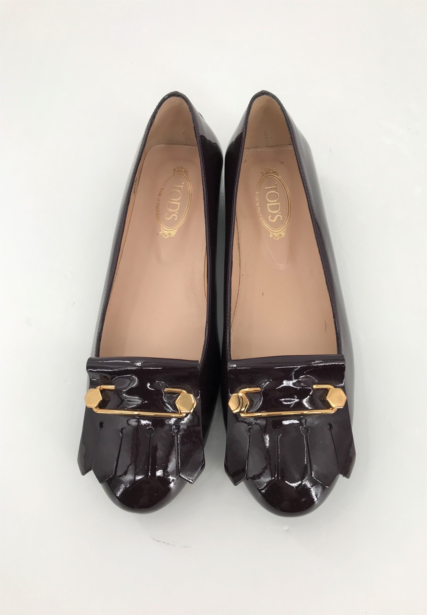 Tod's Logo Details Flat Shoes In Black