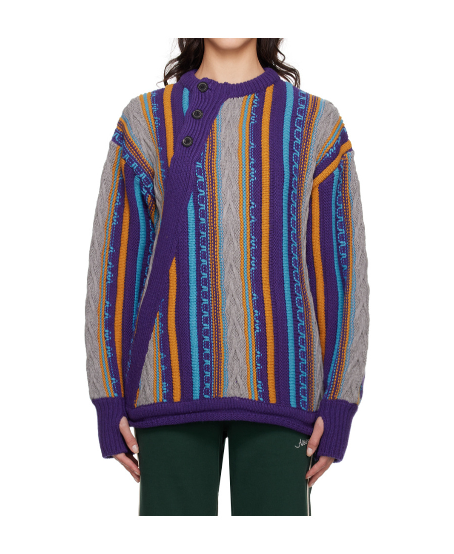 Ader Error Button Detail Sweater In Multicolor