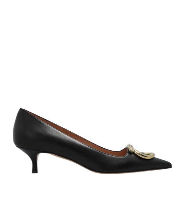 Ferragamo 40mm Gancini Pointed-toe Pumps In Black