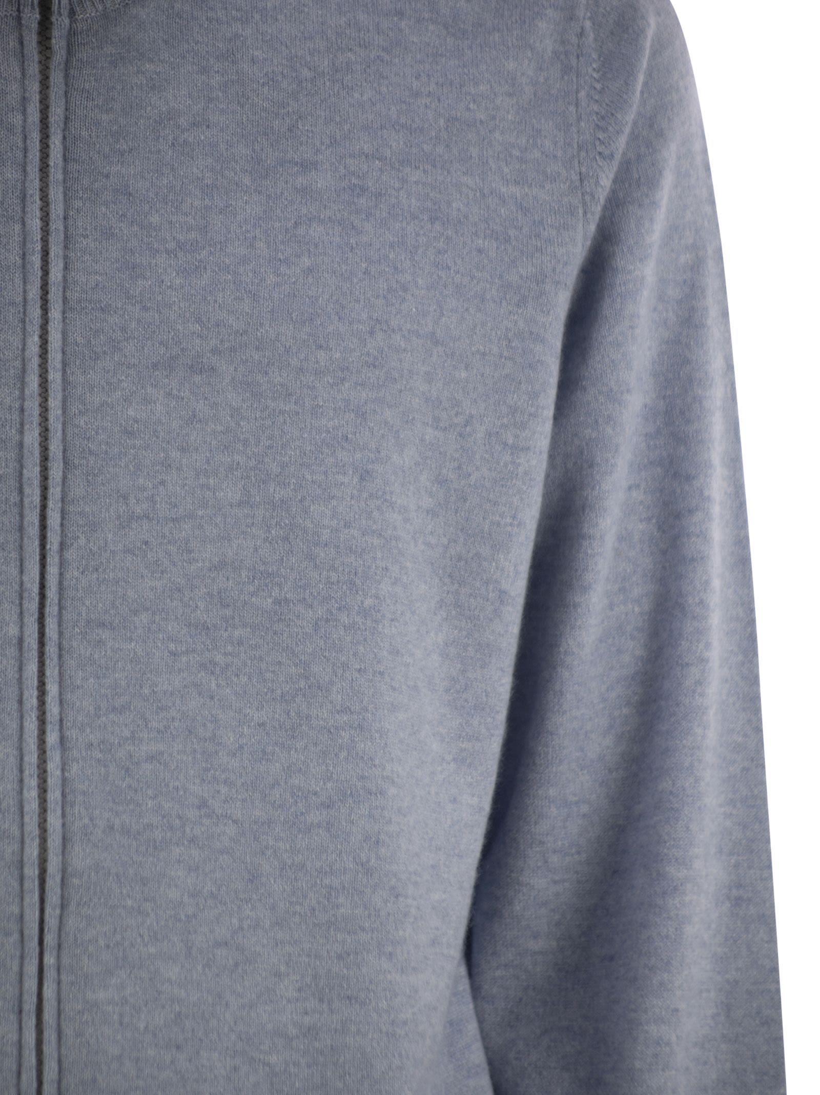 Brunello Cucinelli High-necked Cashmere Cardigan With Zip