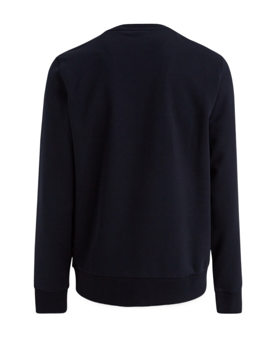 Hugo Boss Logo-print Ribbed Cotton Sweatshirt In Black