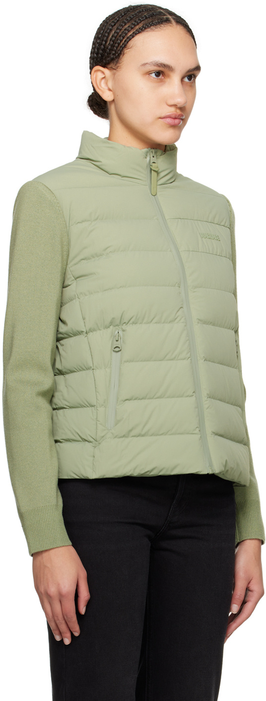 Mackage Long-sleeved Quilted Down Jacket In Green