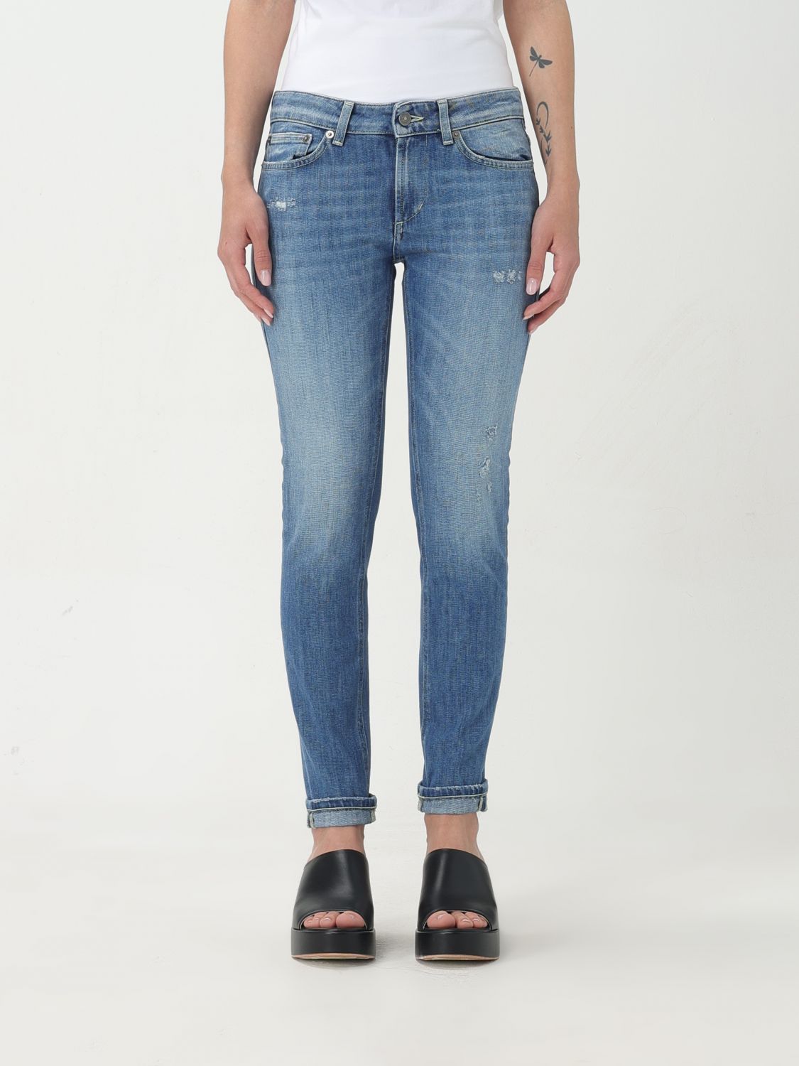 Dondup Five-pocket Denim Trousers In Blue