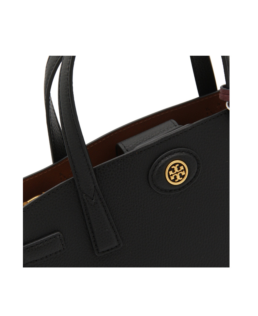 Tory Burch Logo-patch Tote Bag In Black