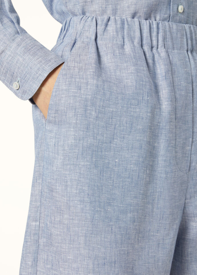 Loro Piana Angelo Bermuda Shorts In Light Blue Indigo