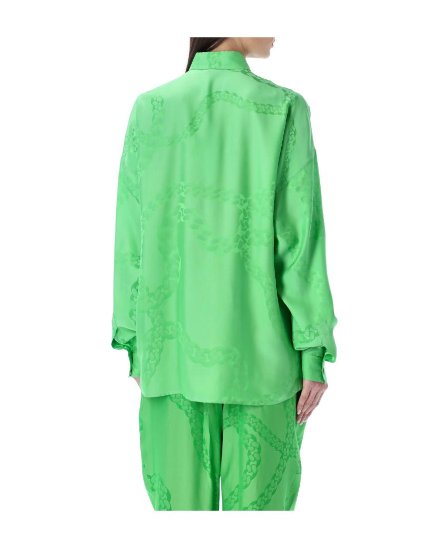 Stella Mccartney Buttoned Long-sleeved Shirt In Green