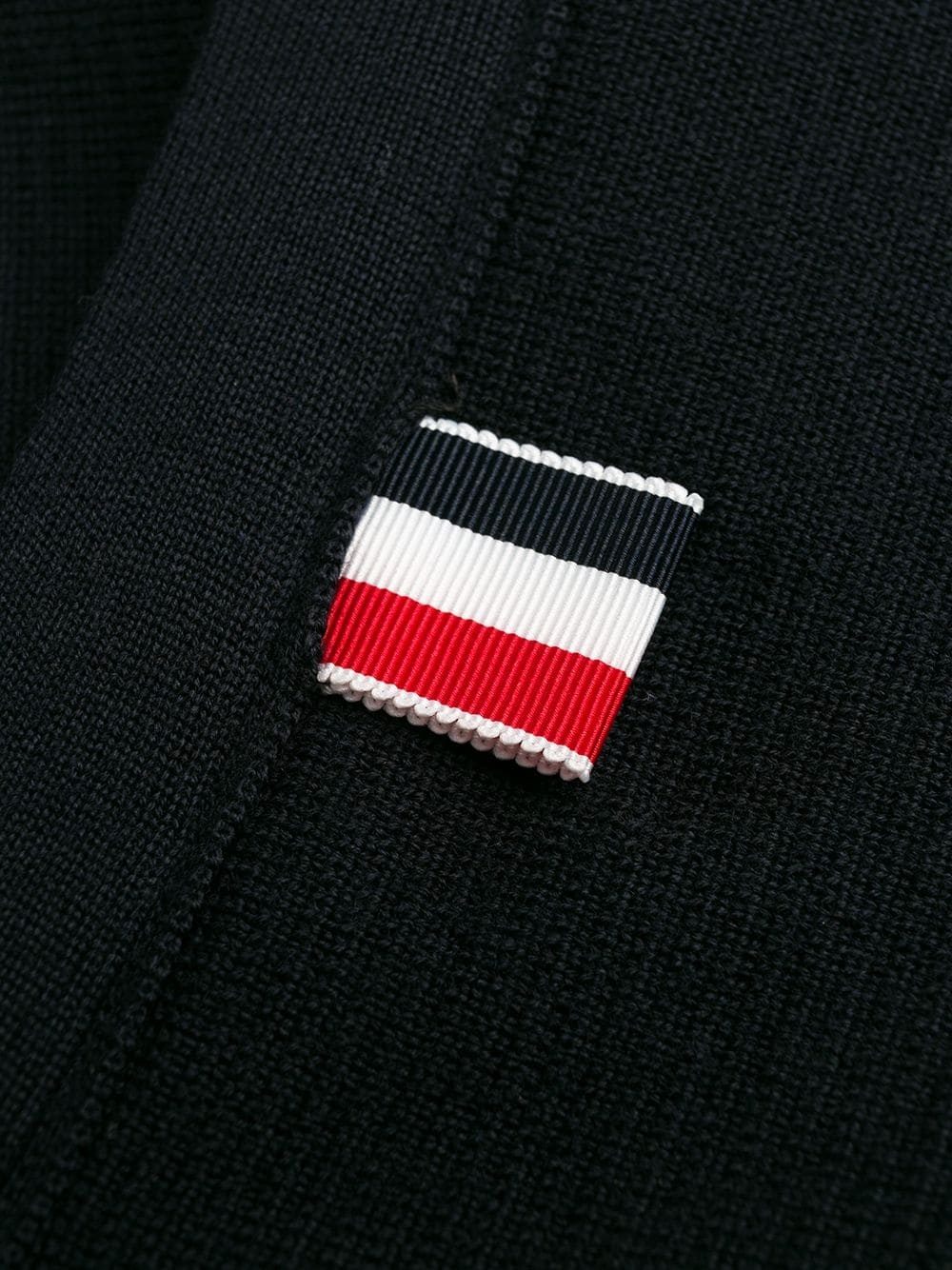 Thom Browne Milano Stitch V Neck Cardigan With 4 Bar In Fine Merino Wool Clothing In Blue