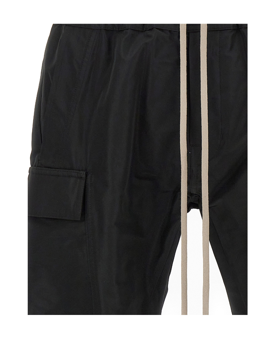 Rick Owens Mastodon Megacargo Tapered-leg Trousers In Black