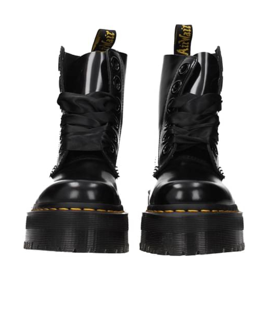 Dr. Martens' Logo And Ankle Boots In Black