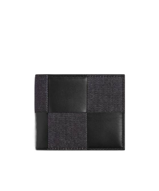 Bottega Veneta Card Bifold Wallet In Deep Indigo/black