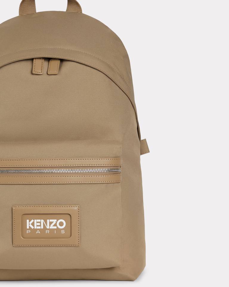 Kenzo Zippered Shoulder Bag In Brown