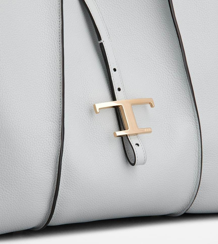 Tod's T Timeless Medium Shopping Bag In Gray