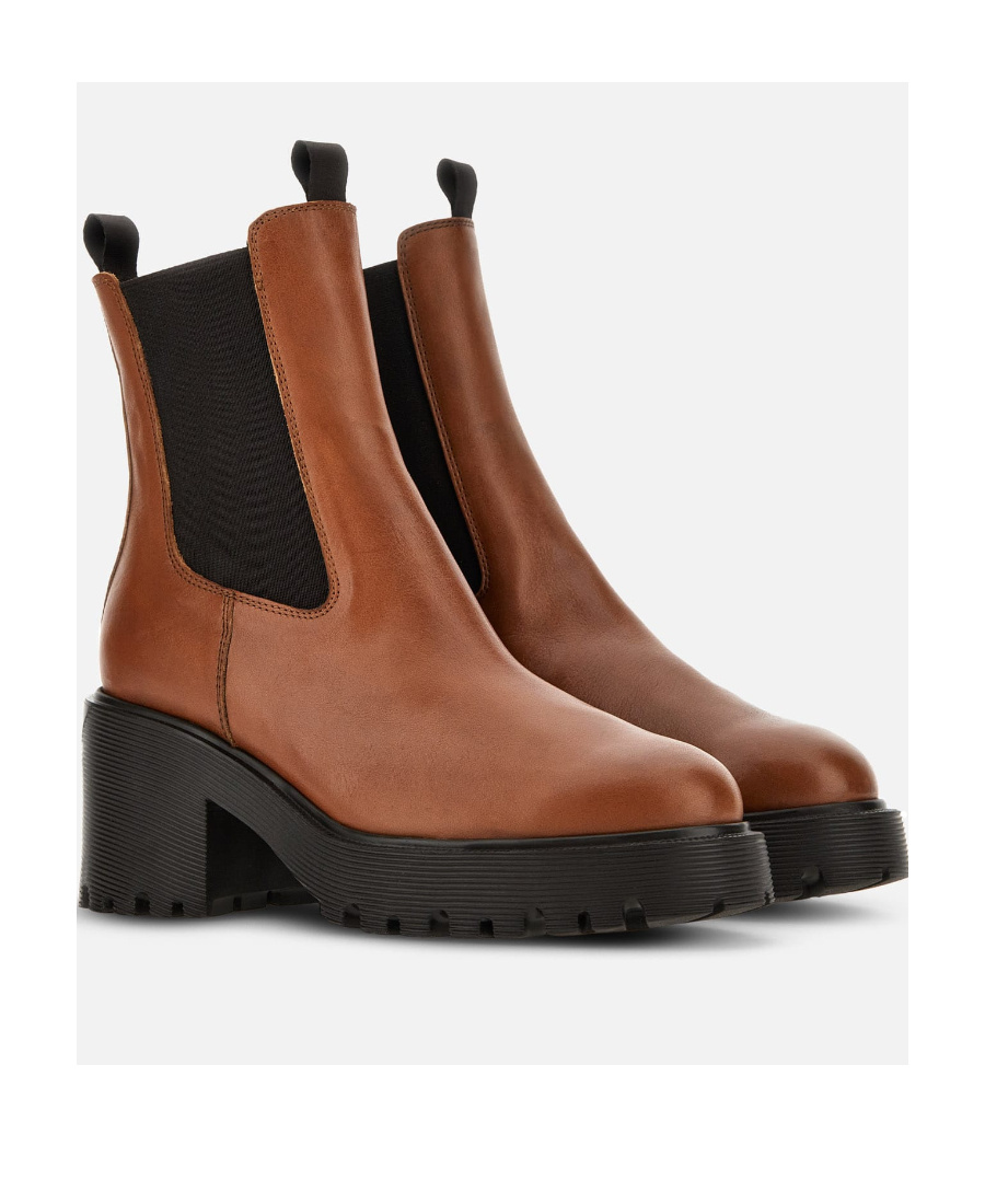Hogan H649 Slip-on Ankle Boots In Brown