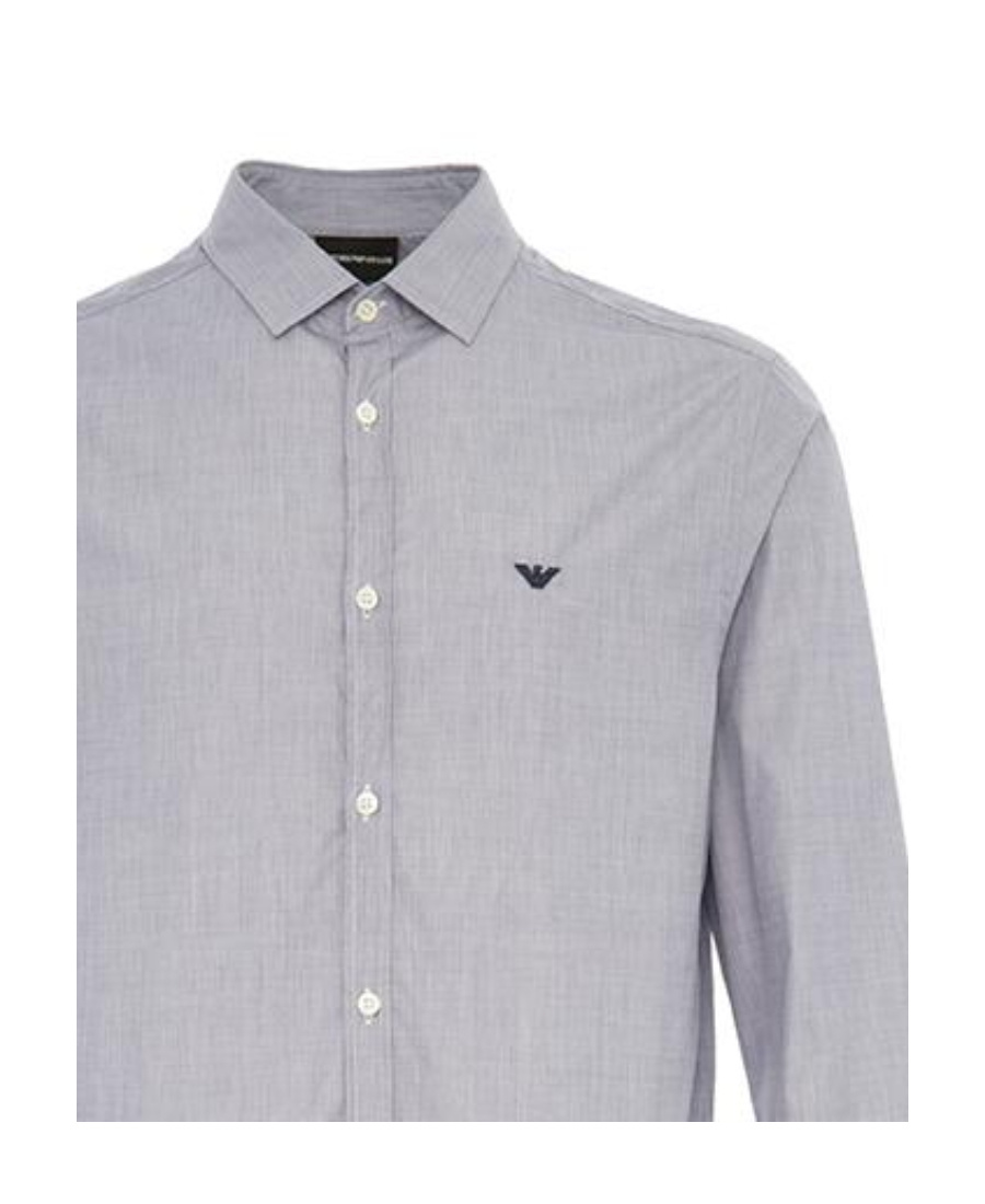 Emporio Armani Long-sleeved Shirt In Gray