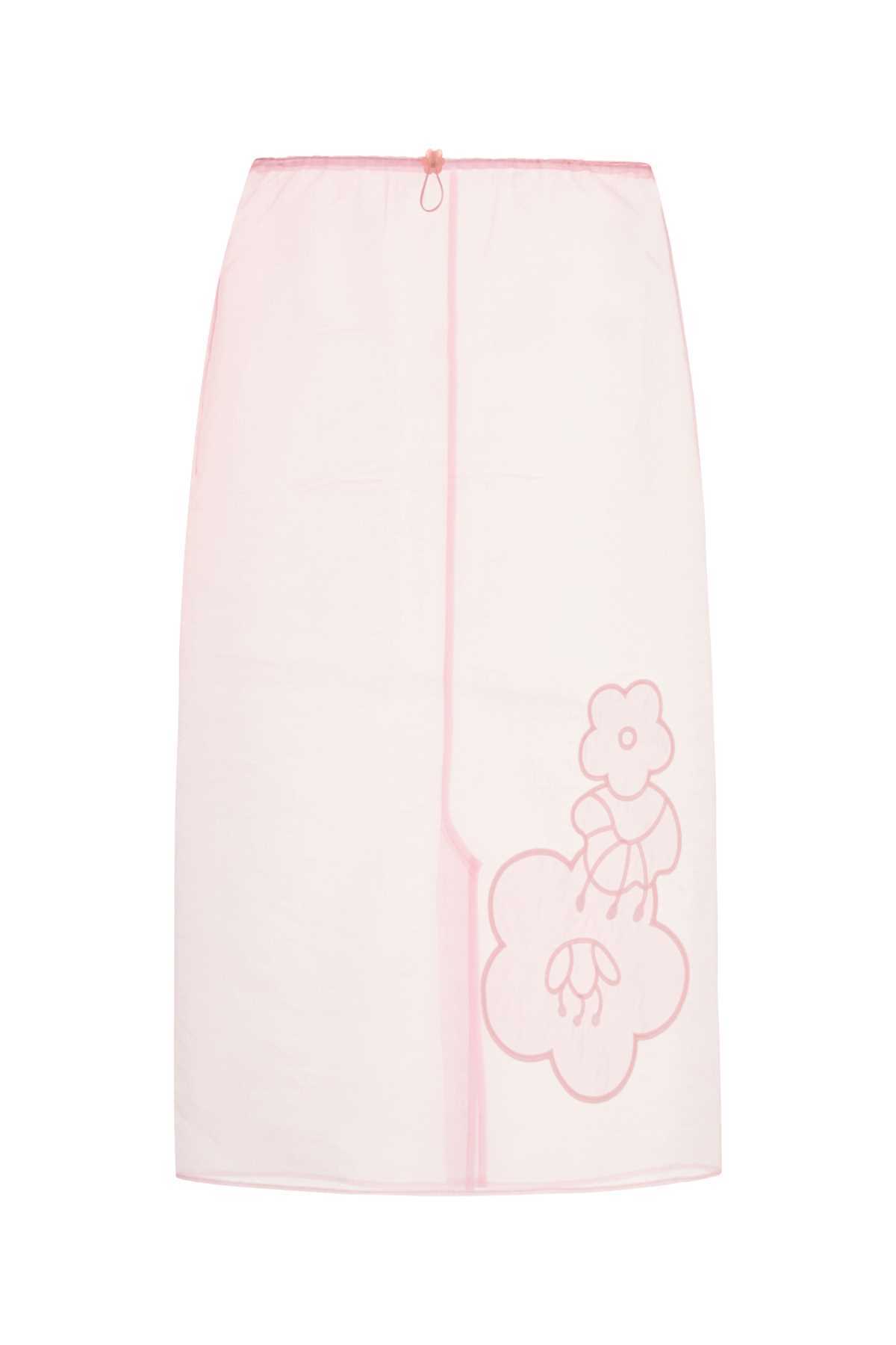 Cecilie Bahnsen Sheer Organza Bambi Skirt In Pink
