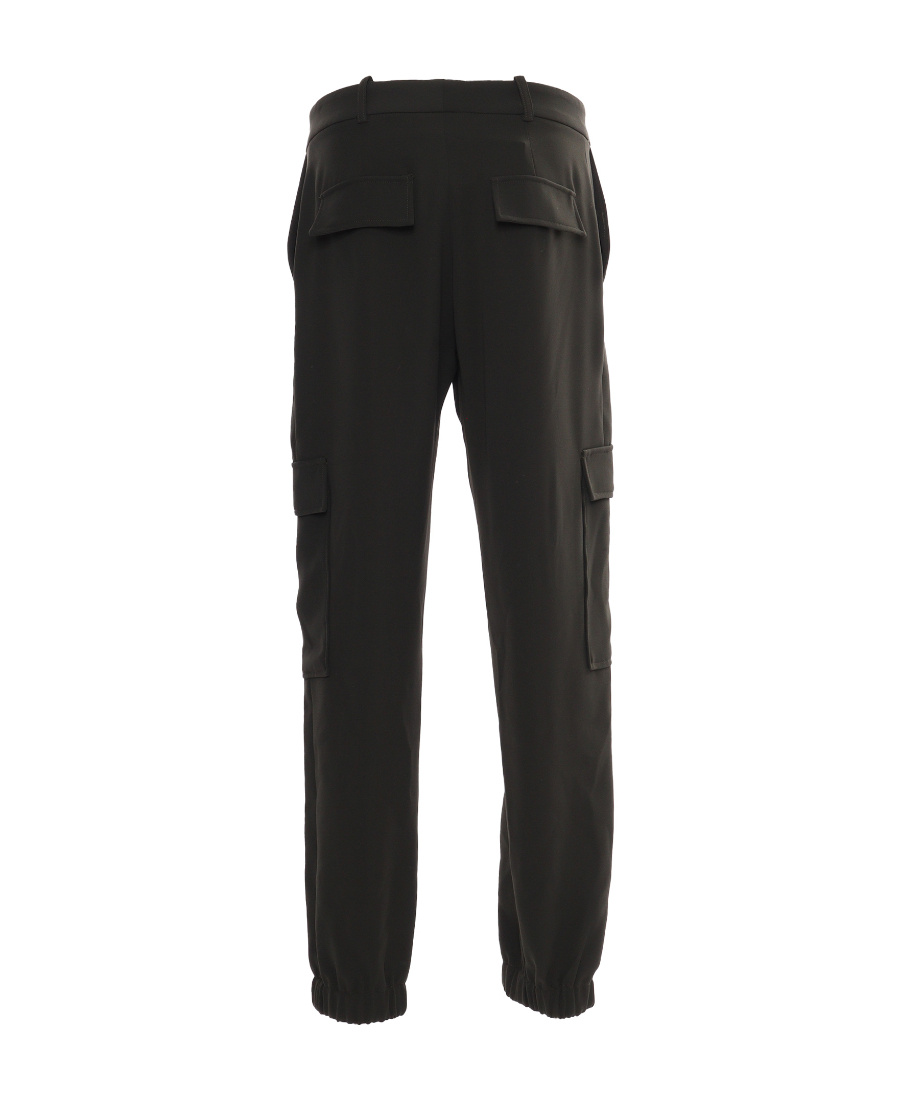 P.a.r.o.s.h Belt Ring Casual Pants In Black