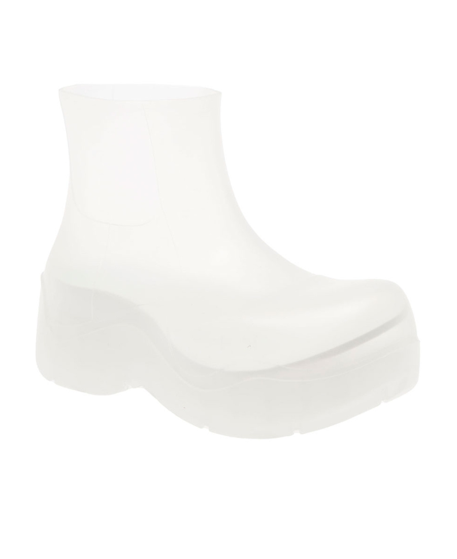 Bottega Veneta Thick-soled Short Boots In White
