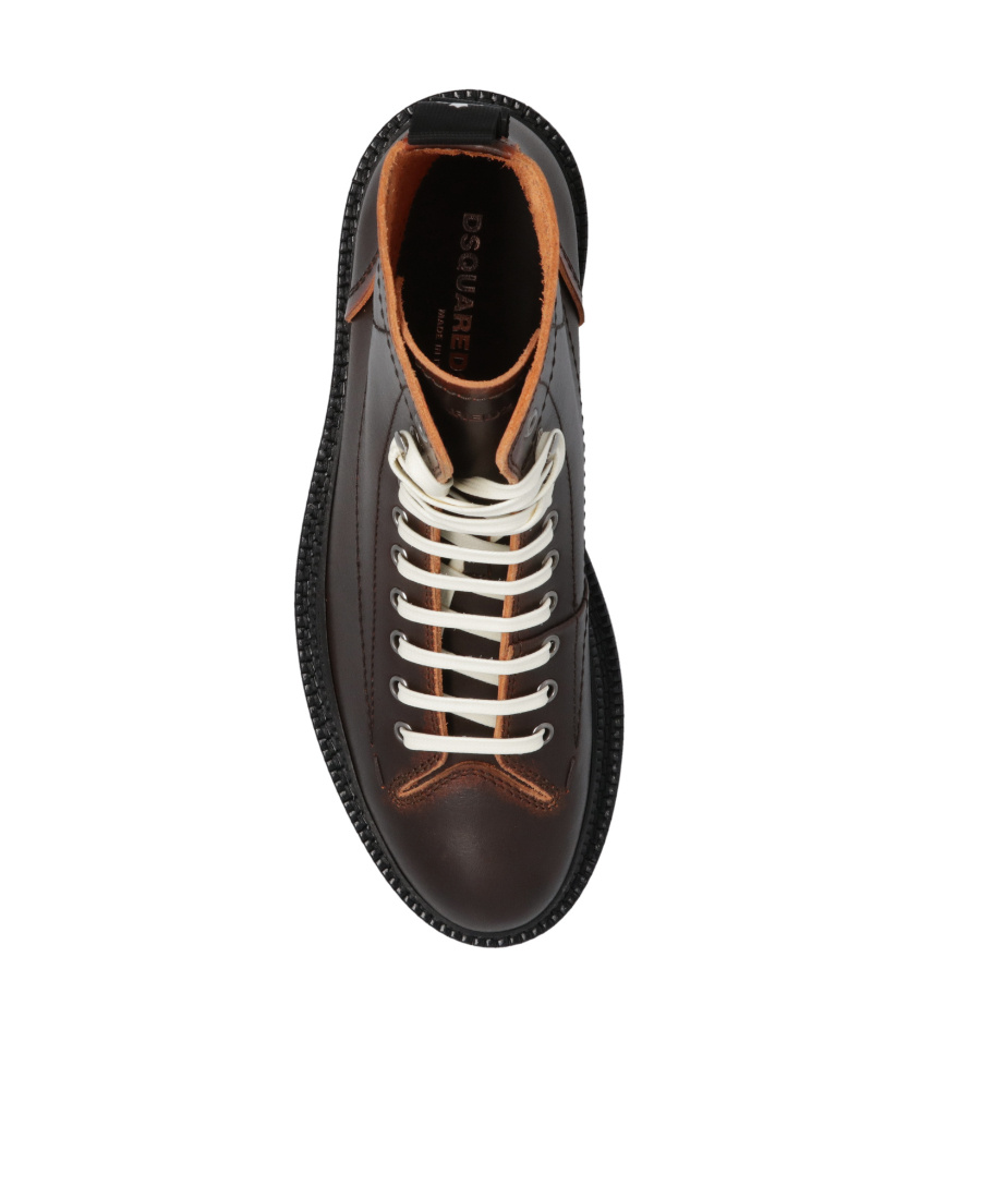 Dsquared2 Logo Hiking Boots In Black