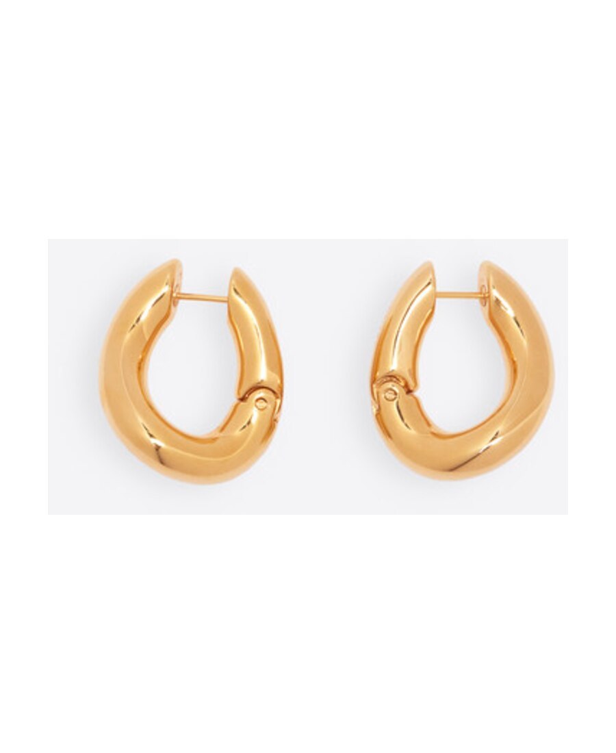 Balenciaga Loop Xxs Gold-tone Hoop Earrings In Yellow