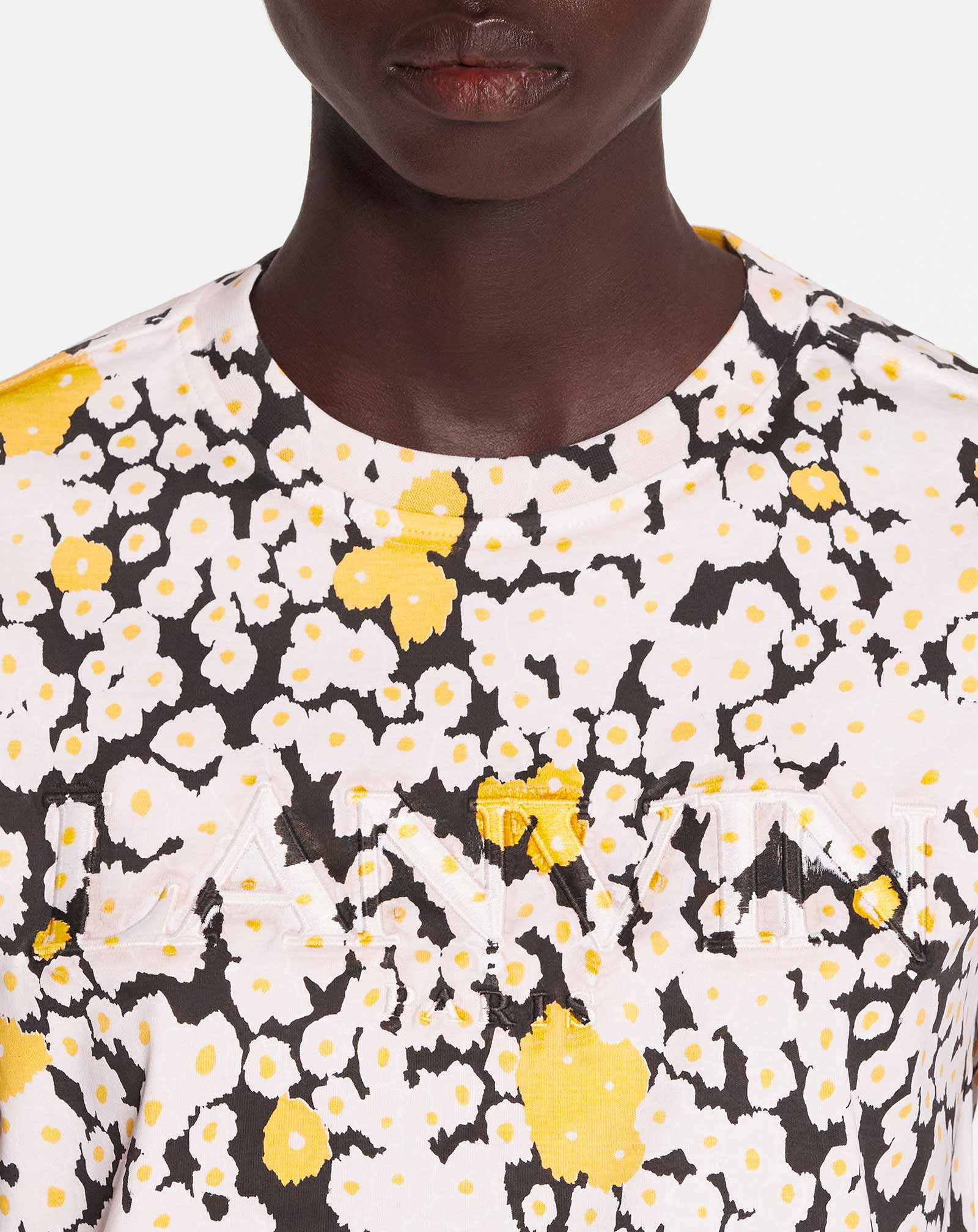 Lanvin Flower Logo T-shirt In White