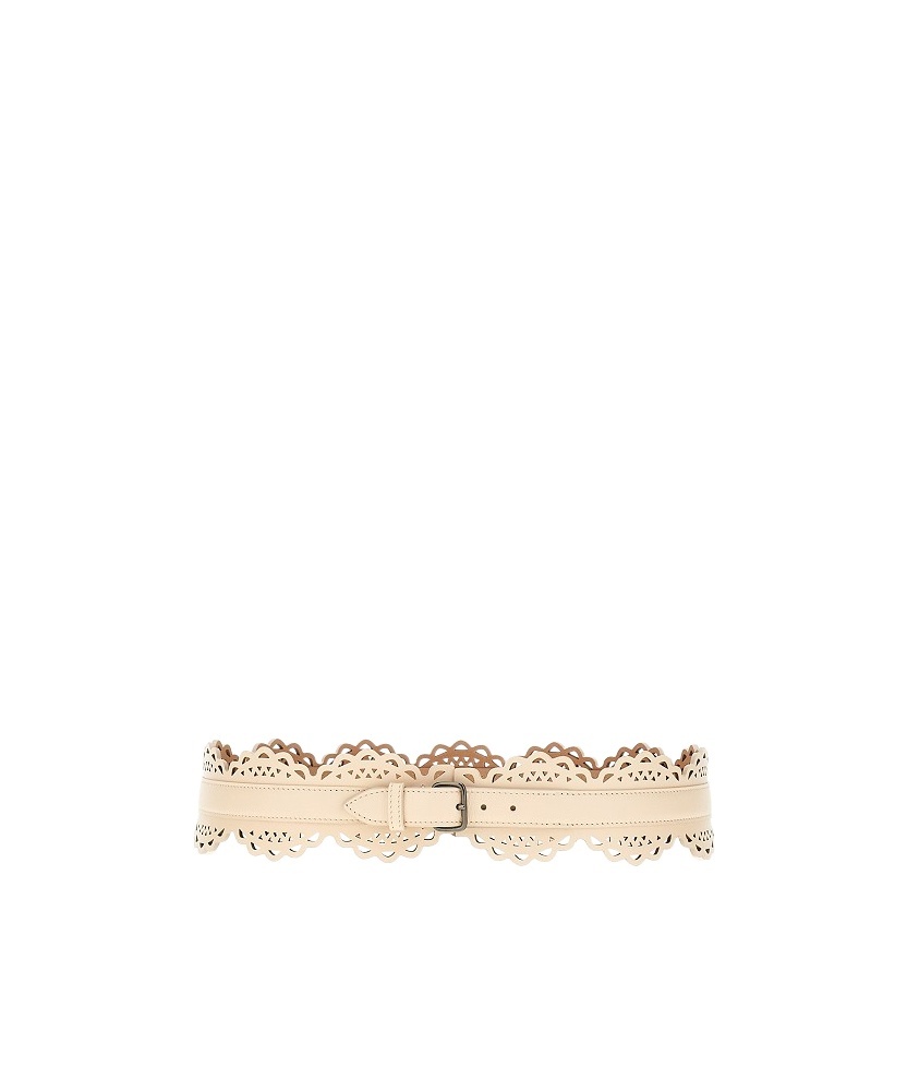 Alaïa Buckle Belt In Nude