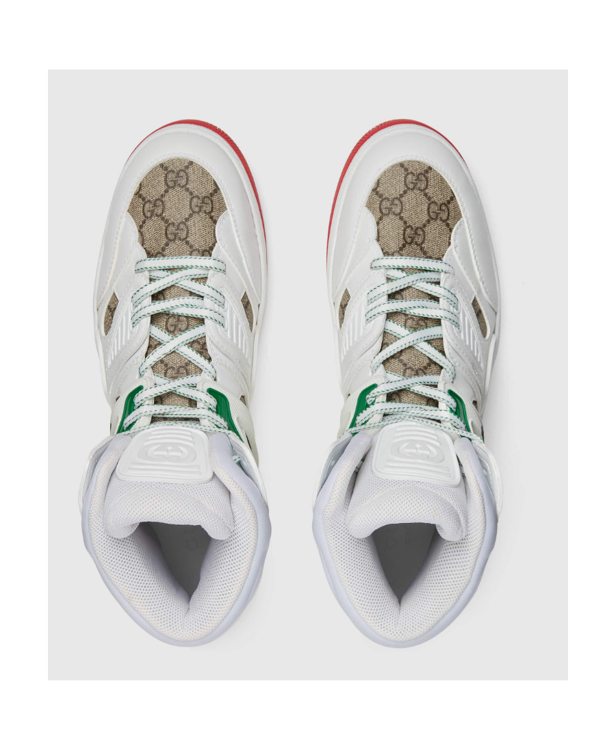 Gucci Basket Gg Supreme Canvas High-top Sneaker In White