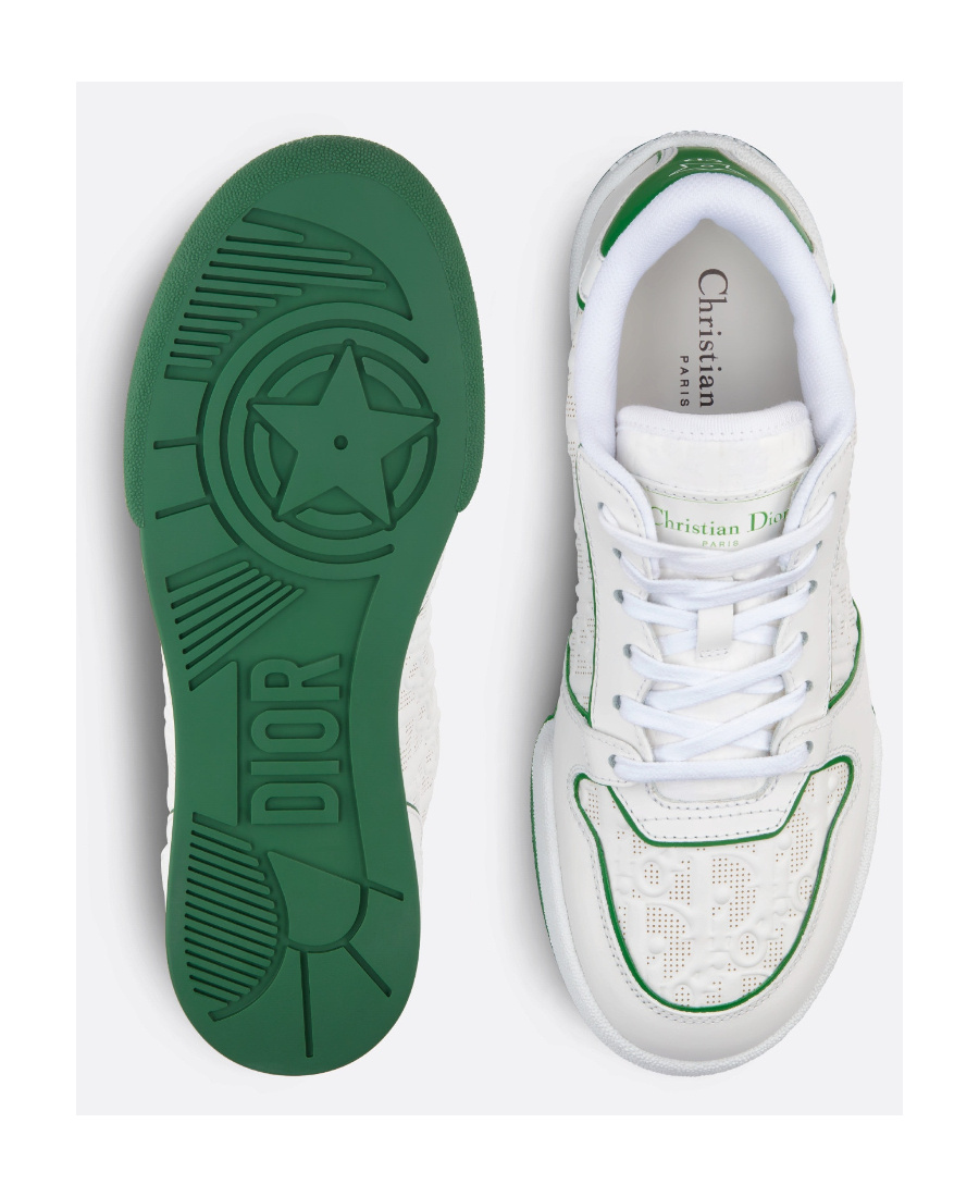 Dior Lace Up Sneakers In White