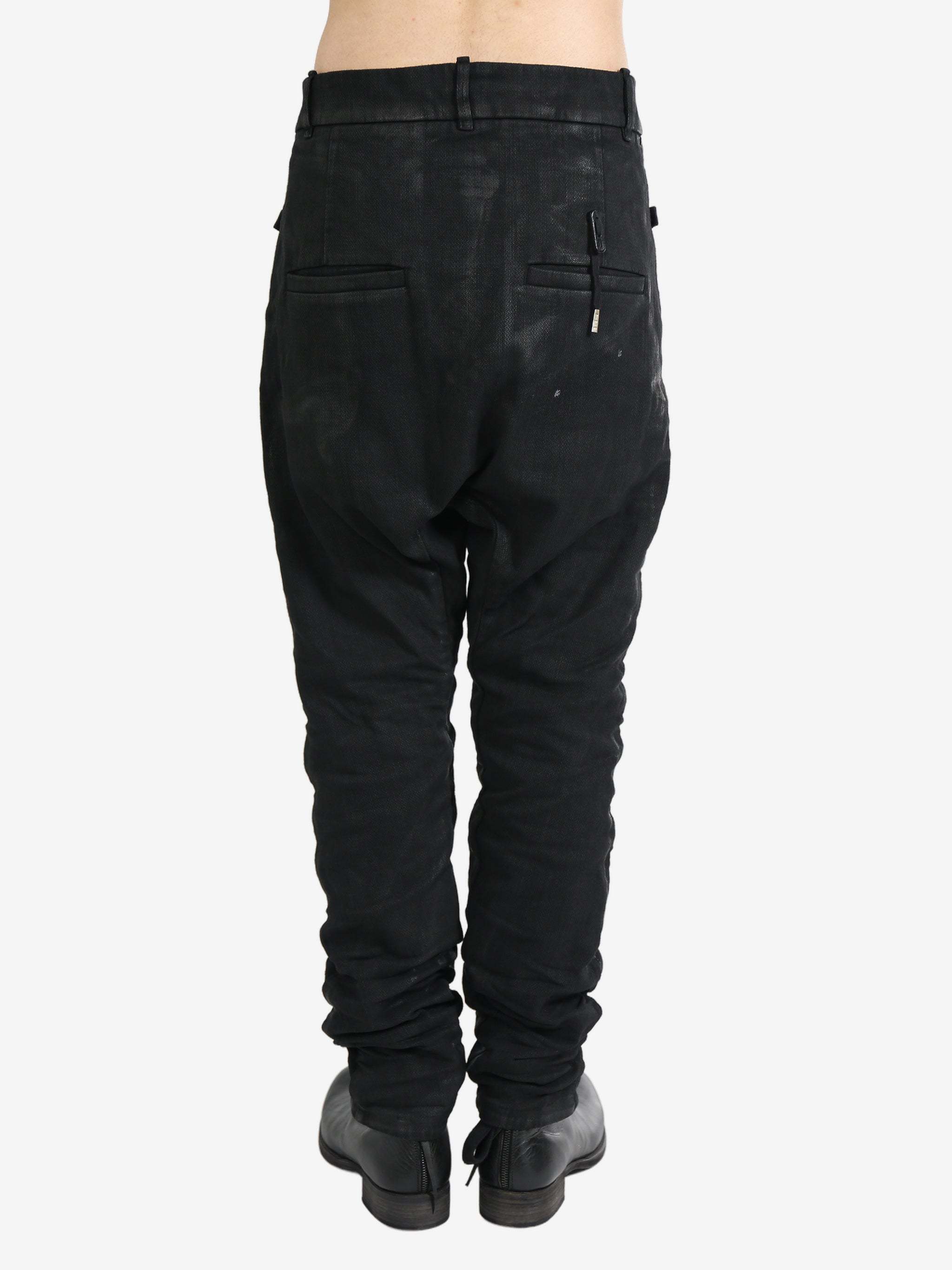 Shop Boris Bidjan Saberi Diagonal Zipper Detail Jeans Pants In Black