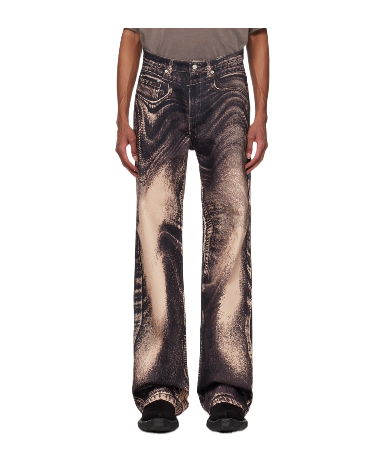 CAMPERLAB MELTING-EFFECT MID-RISE STRAIGHT-LEG JEANS