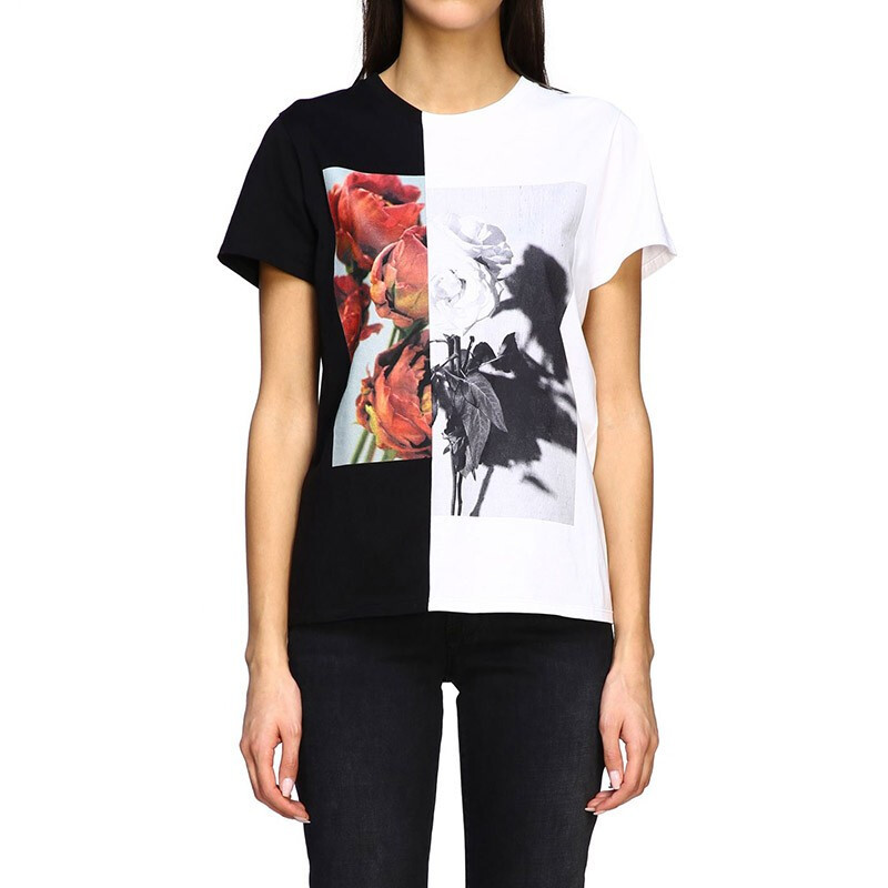 Alexander Mcqueen Logo Round Collar Short-sleeved T-shirt In Black
