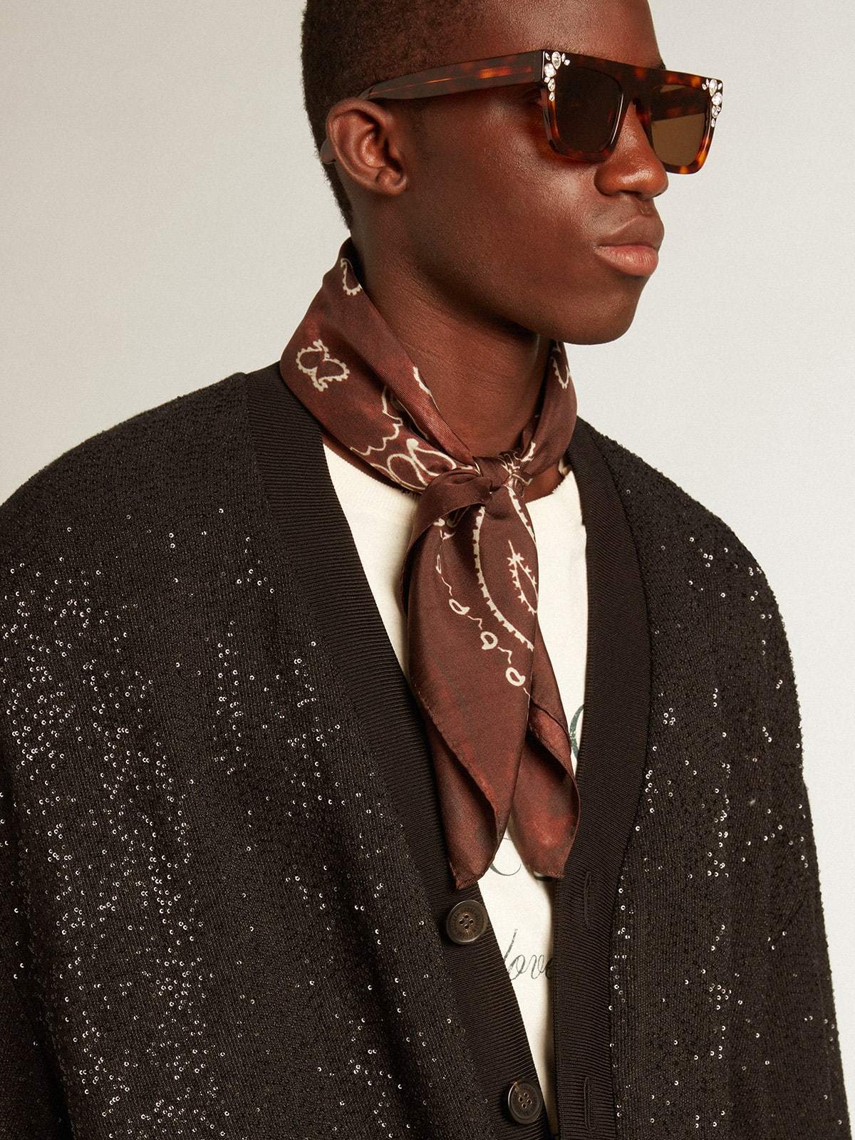 Golden Goose Sequin-embellished Cardigan In Black