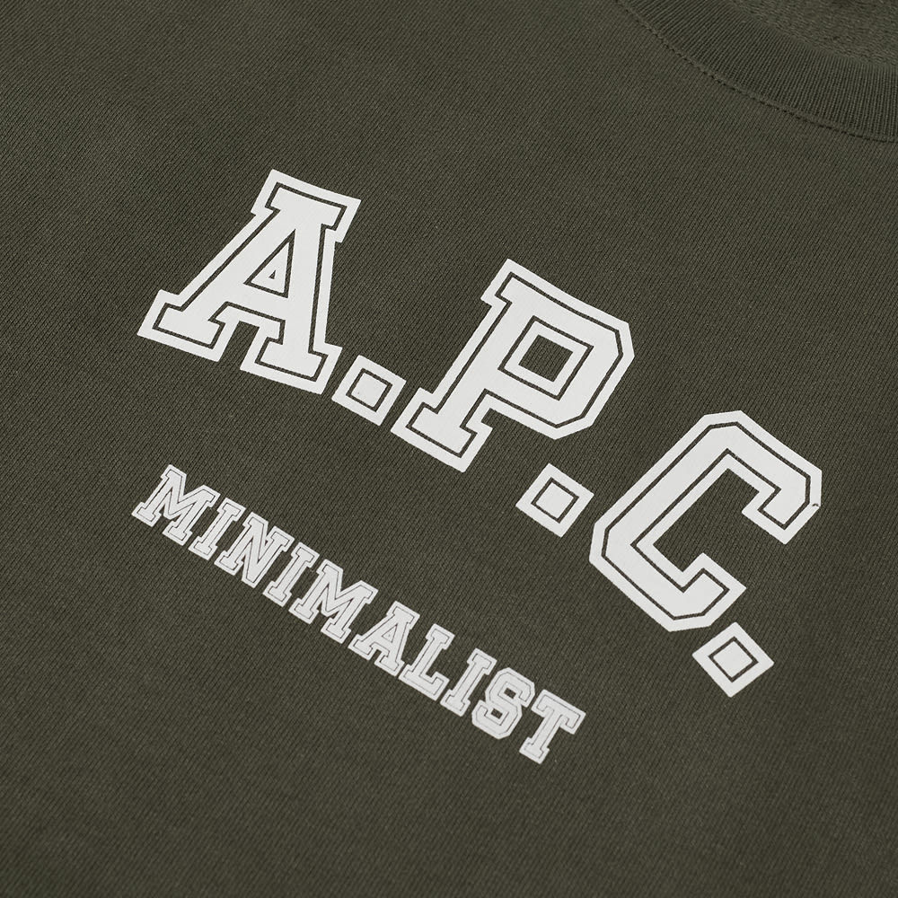 Apc Logo-print Cotton Sweatshirt In Green