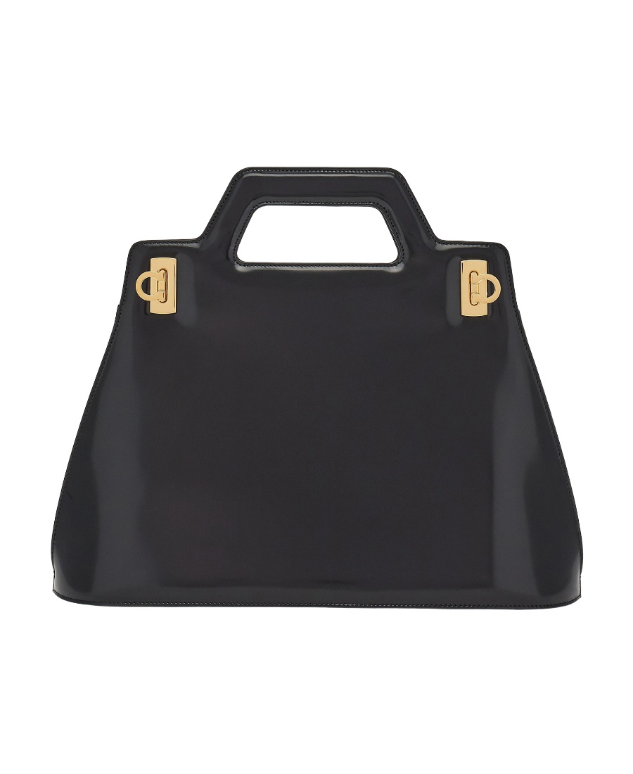 Ferragamo Wanda Handbag In Black