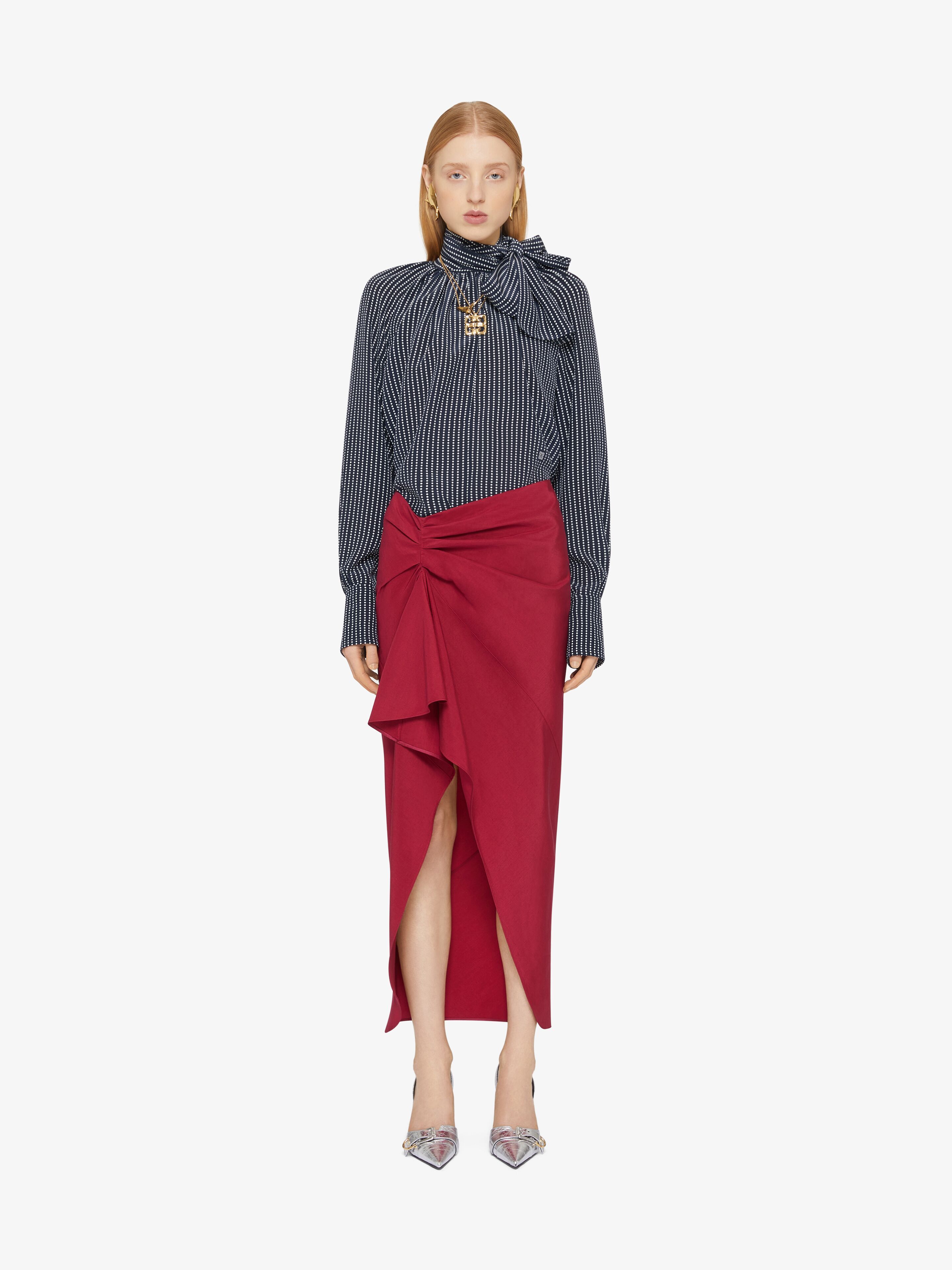 Givenchy Polka Dots Printed Blouse In Black