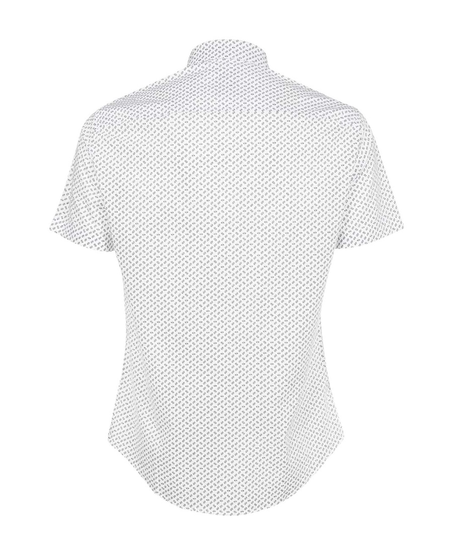 Armani Exchange Short-sleeved Lapel Shirt In White