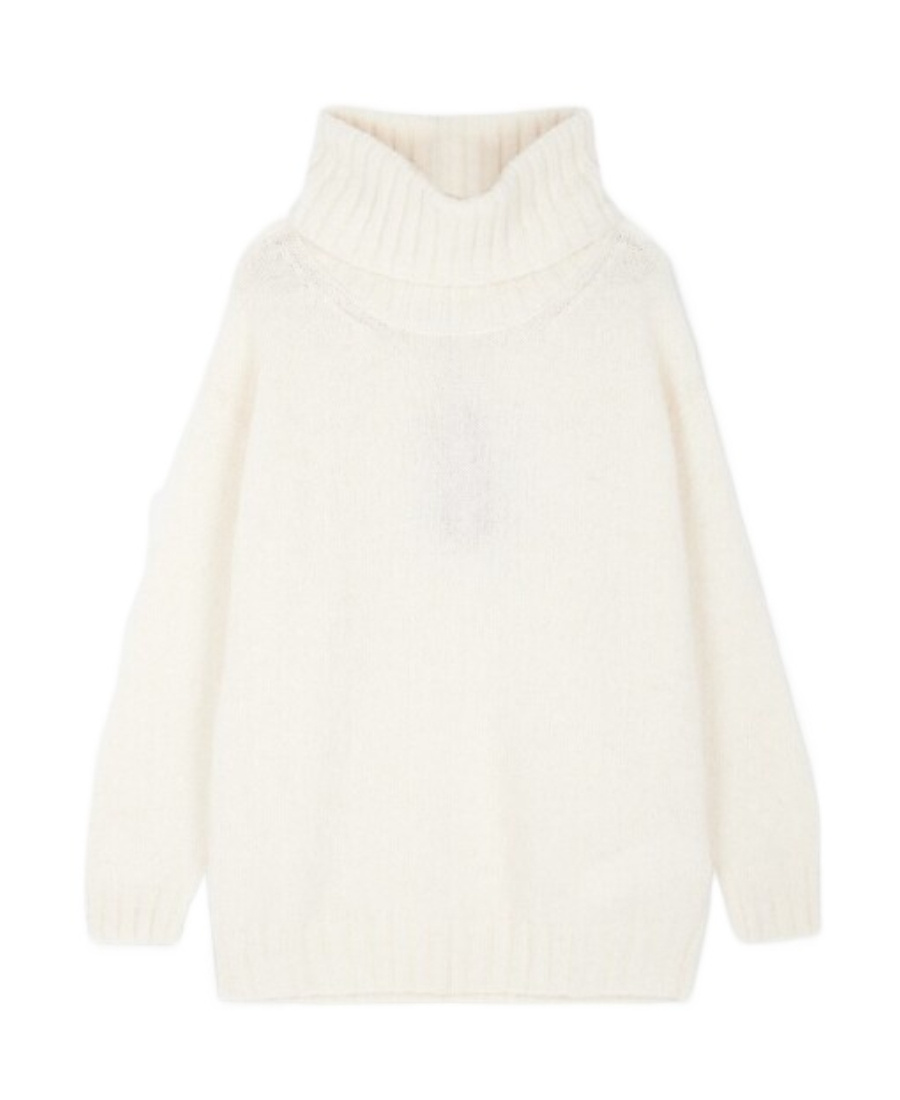 Max Mara Long-sleeved Sweater In White
