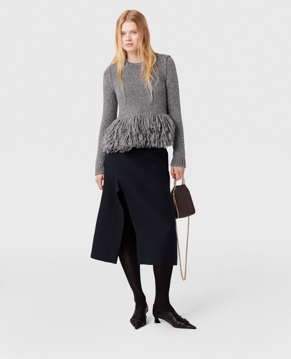 Stella Mccartney Kick-flare Midi Skirt In Black
