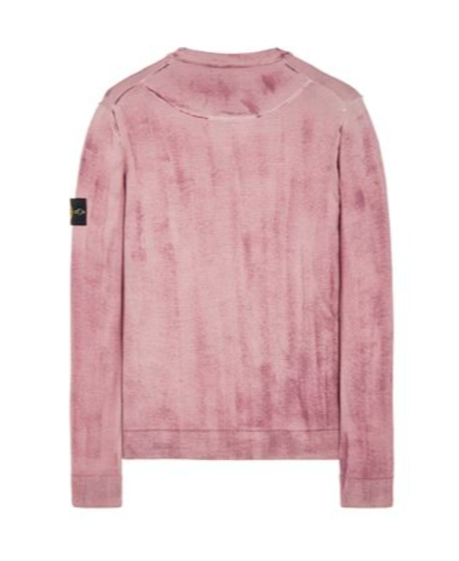 Shop Stone Island Logo-patch Wool Sweatshirt In Pink