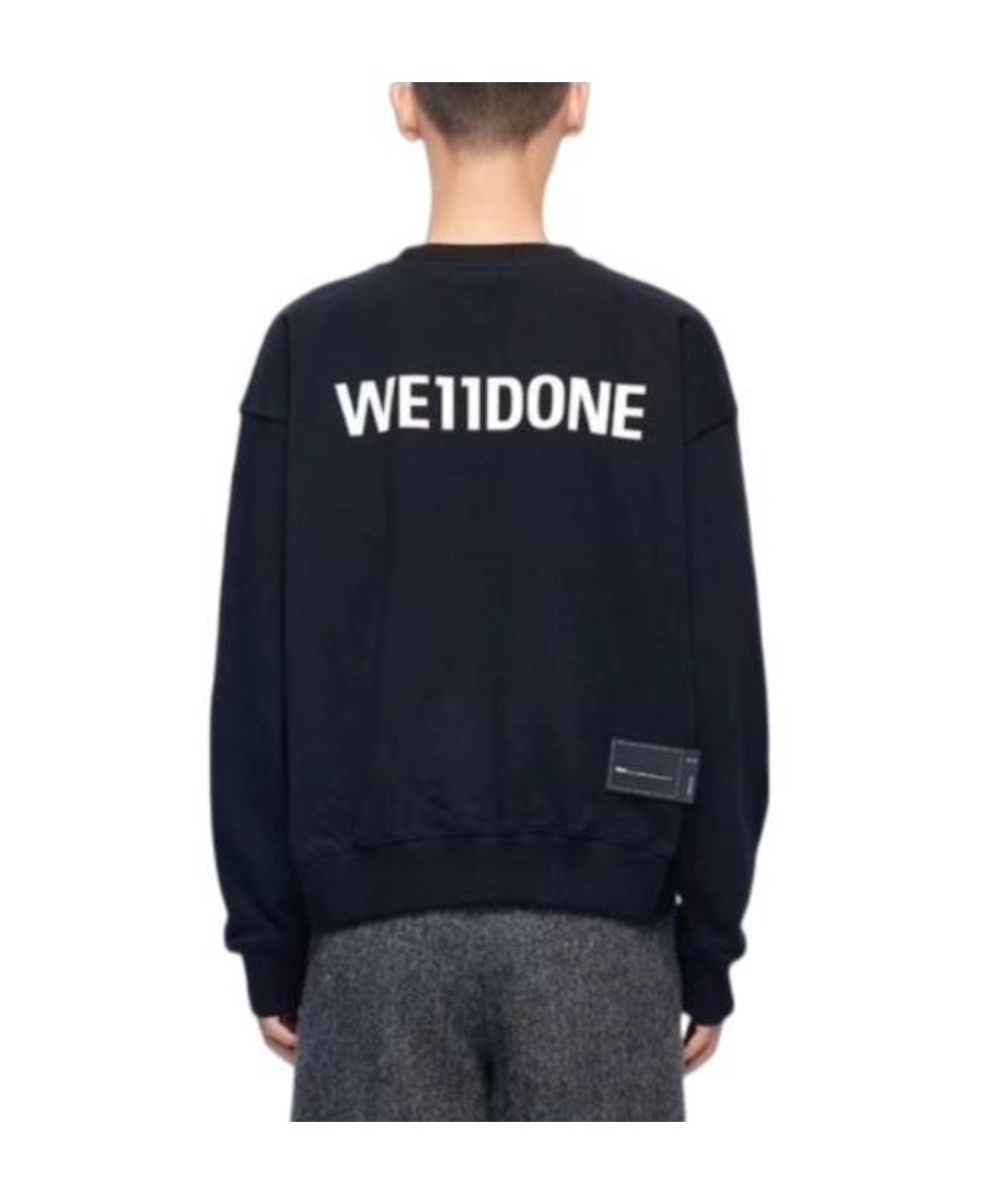 We11 Done We11done Graphic Printed Crewneck Sweatshirt In Black