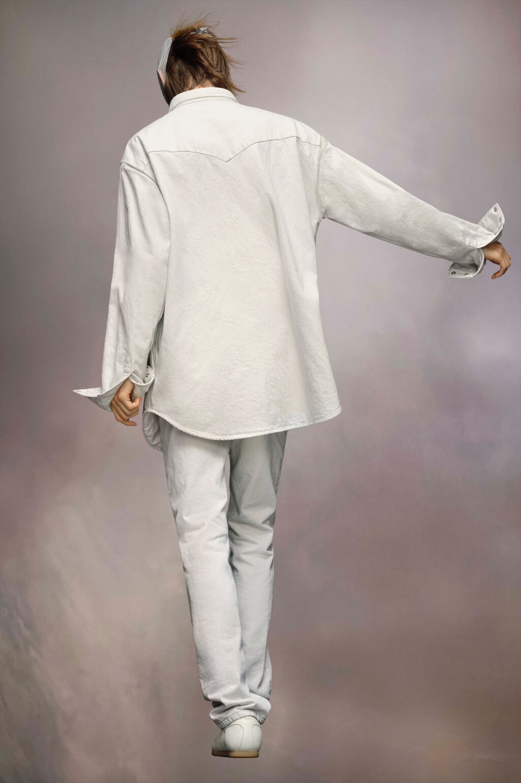 Maison Margiela Denim Shirt Jacket In White