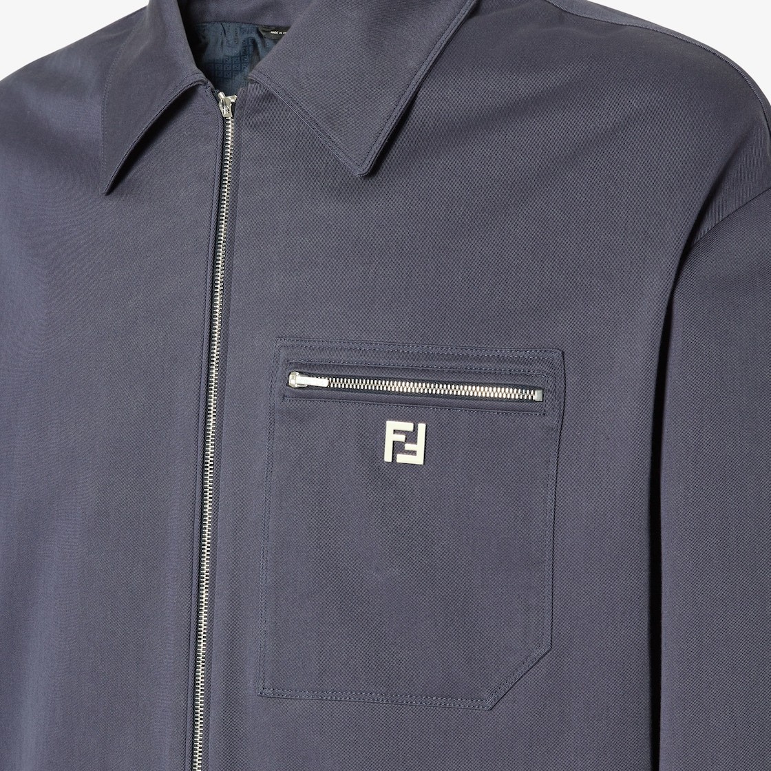 Fendi Men Cotton Jacket With Ff Detail