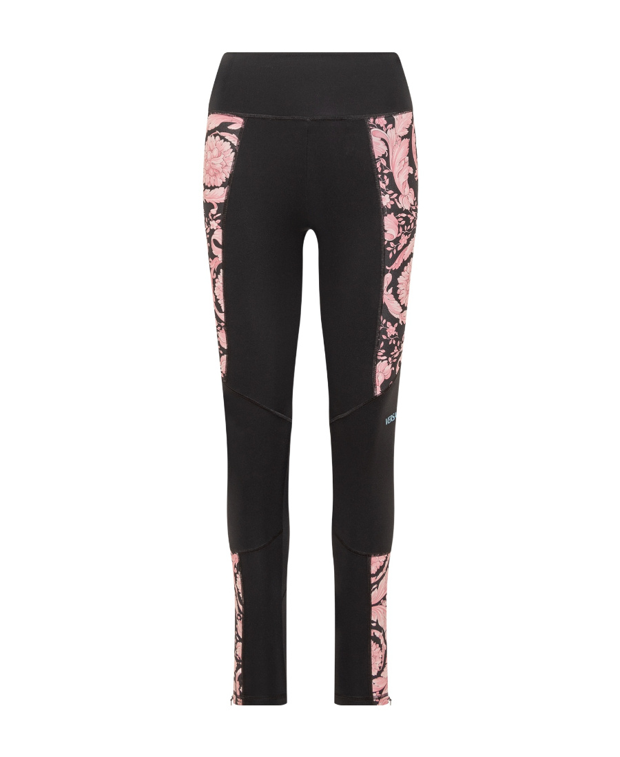 Versace Barocco-print Leggings In Black