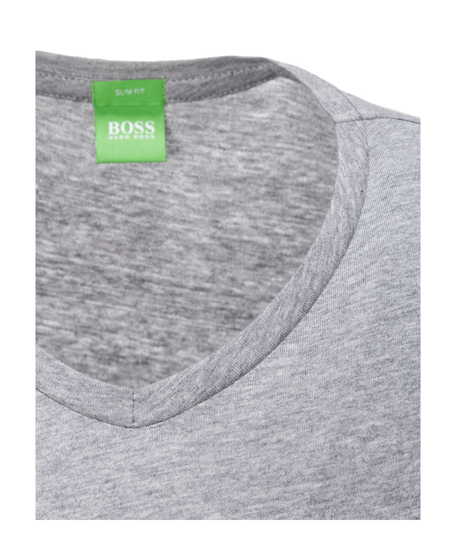Hugo Boss Logo Details T-shirt In Gray