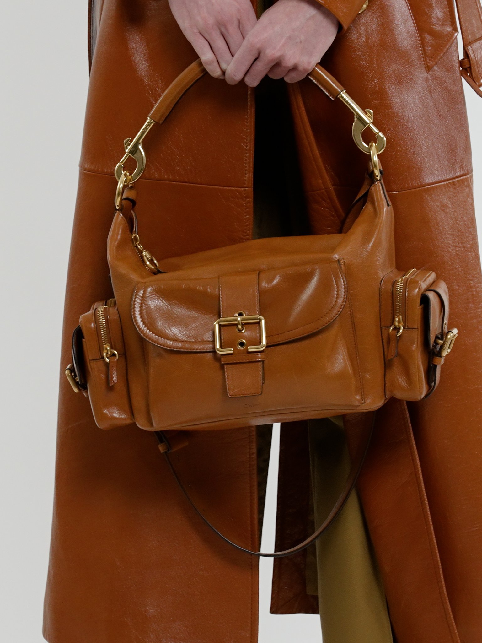 Shop Chloé Medium Camera Crossbody Bag In Brown