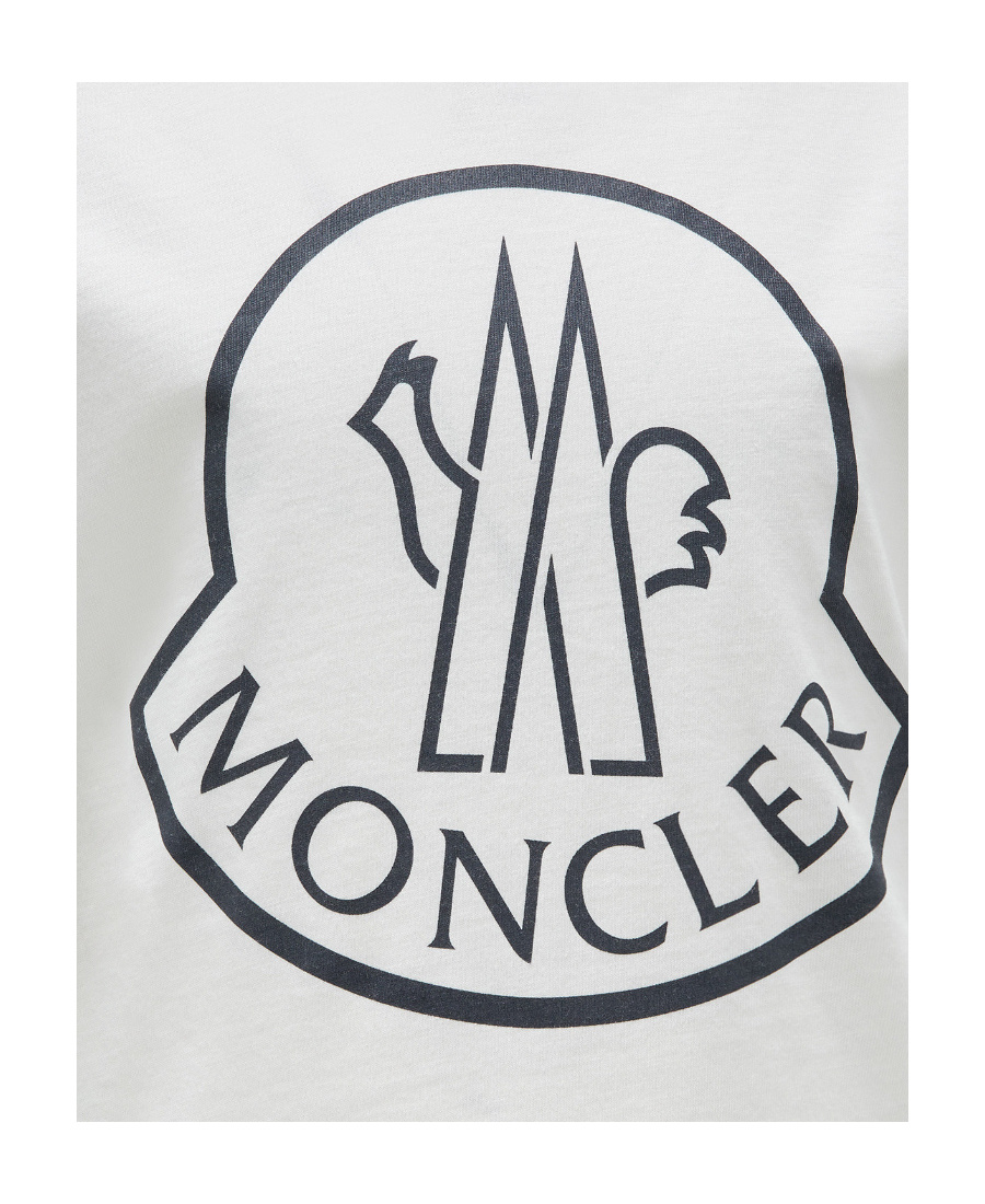 Moncler Boys White Kids Logo-print Short-sleeve Cotton-jersey T-shirt 4-14 Years In White