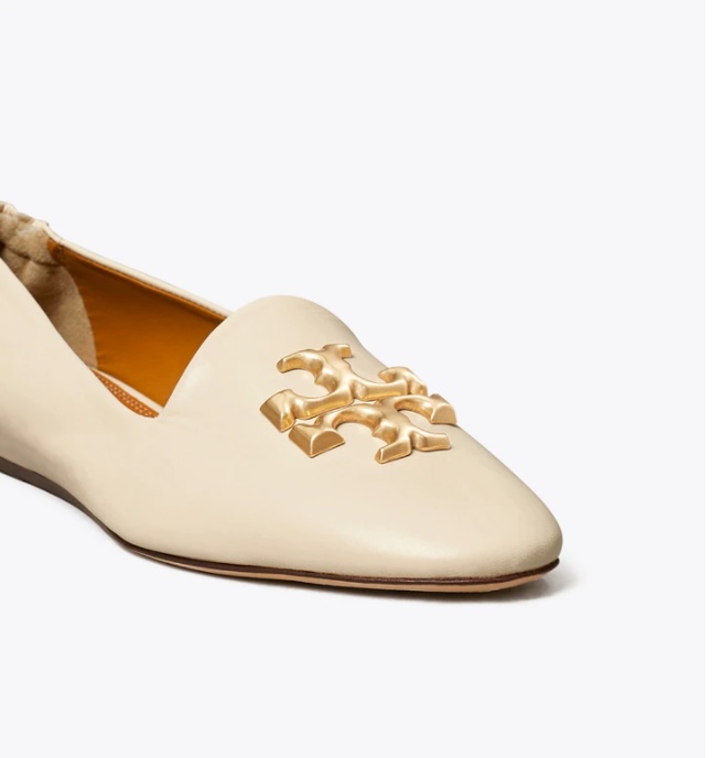 Tory Burch Eleanor Leather Medallion Loafers In Nude