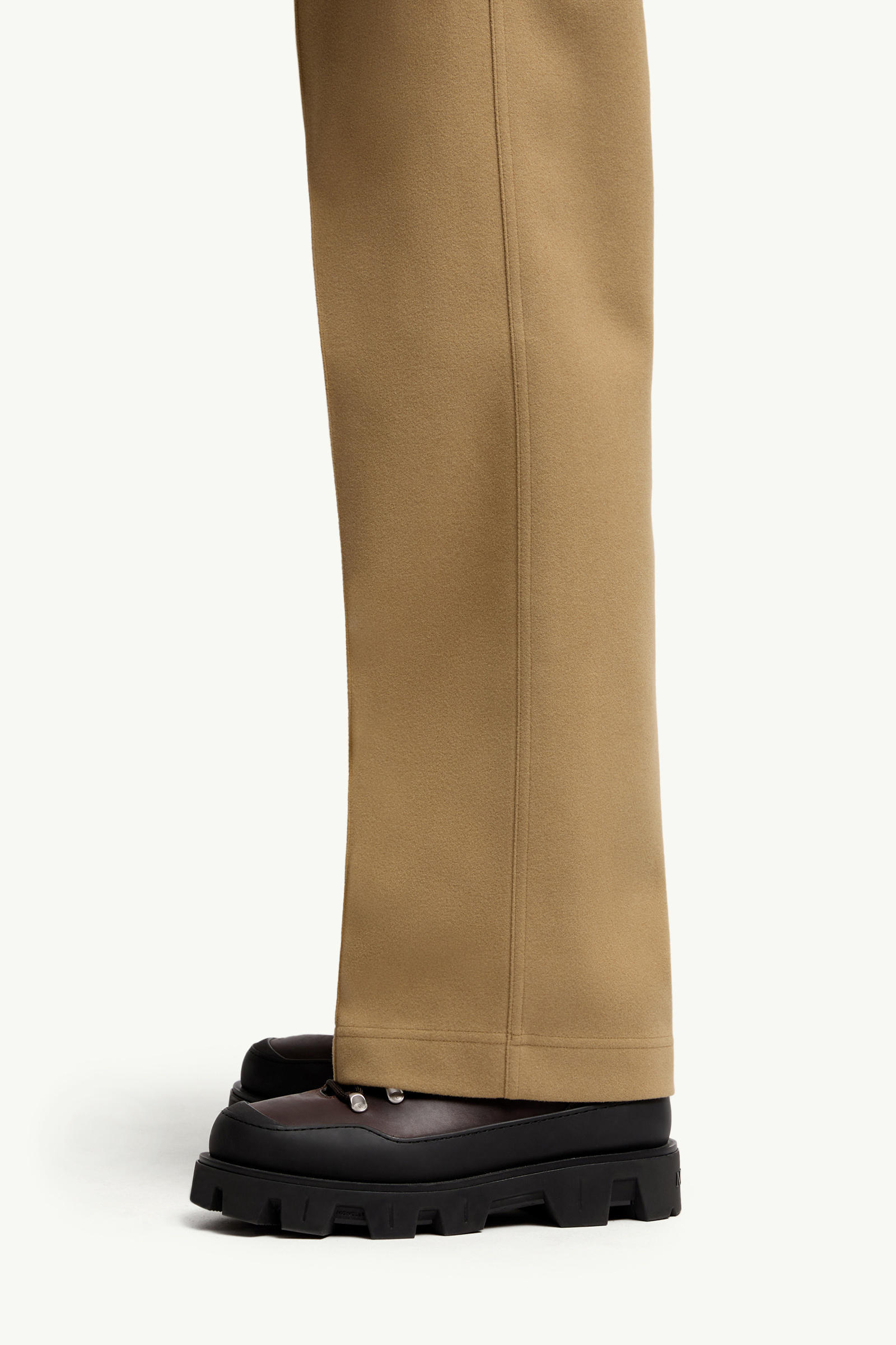 Moncler Embossed Logo Cotton Sweatpants In Neutral